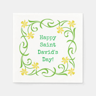 Happy Saint David's Day Serviette