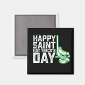 Happy Saint Hat Trick's Day Ice Hockey St Patricks Magnet (Vorderseite/Rückseite)
