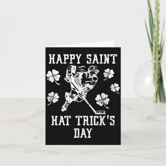 Happy Saint Hat Tricks Day St Patricks Day Funny Karte (Vorderseite)