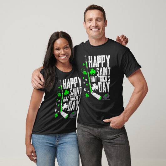 Happy Saint Hat Trick's Day T-Shirt Ice Hockey St (Unisex)