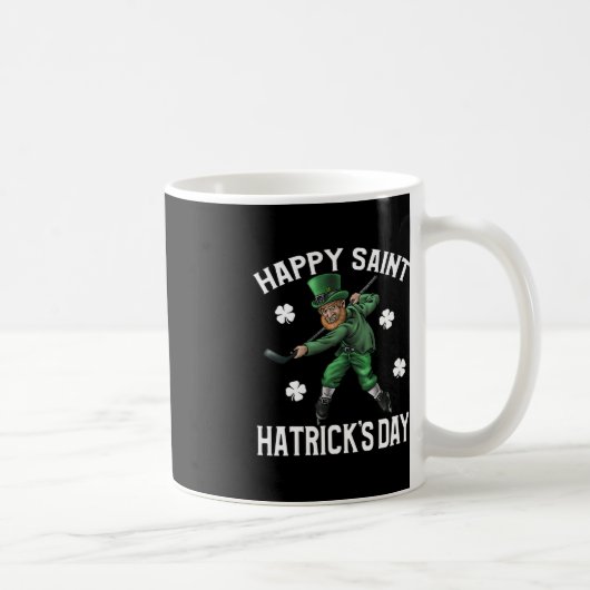 Happy Saint Hatricks Day St Patrick's Day Hockey L Kaffeetasse (Rechts)