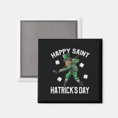 Happy Saint Hatricks Day St Patrick's Day Hockey L Magnet (Vorderseite/Rückseite)