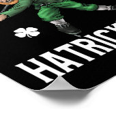 Happy Saint Hatricks Day St Patrick's Day Hockey L Poster (Ecke)