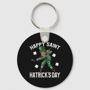 Happy Saint Hatricks Day St Patrick's Day Hockey L Schlüsselanhänger