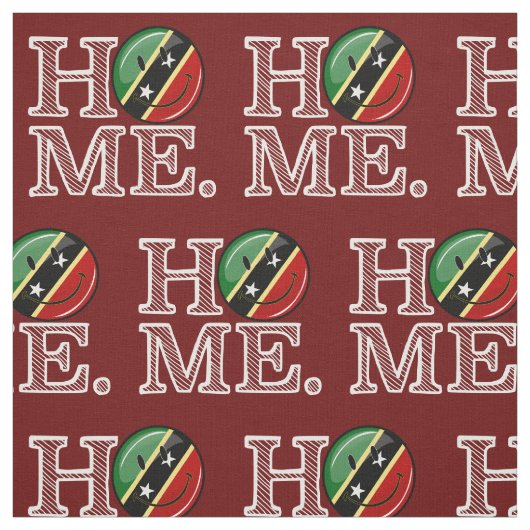 Happy Saint Kitts Flag House Warmer Stoff (Muster)