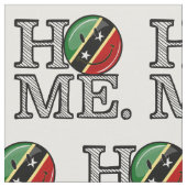 Happy Saint Kitts Flag House Warmer Stoff (Nahaufnahme)