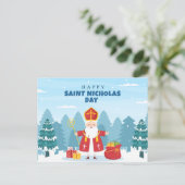 Happy Saint Nicholas Day Geschenke Feiertagspostkarte (Stehend Vorderseite)