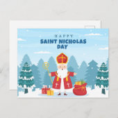 Happy Saint Nicholas Day Geschenke Feiertagspostkarte (Vorne/Hinten)