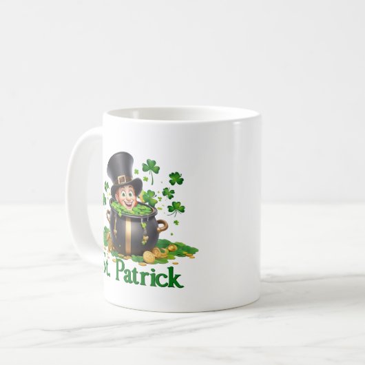 Happy Saint Patrick Day Kaffeetasse (Vorderseite Links)