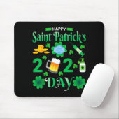 Happy Saint Patrick's Day 2024 Irish Shamrock Face Mousepad (Mit Mouse)