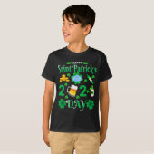 Happy Saint Patrick's Day 2024 Irish Shamrock Face T-Shirt (Vorne ganz)