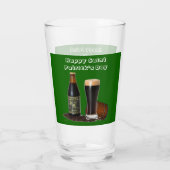 Happy Saint Patrick's Day Beer Glas (Rückseite)