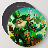 Happy Saint Patrick's Day bunt Button (Vorne & Hinten)