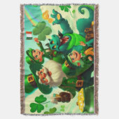 Happy Saint Patrick's Day bunt Decke (Vorderseite Vertikal)