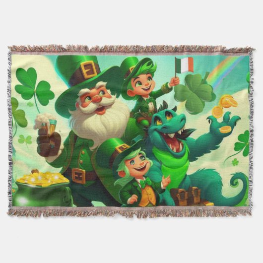 Happy Saint Patrick's Day bunt Decke (Vorderseite)