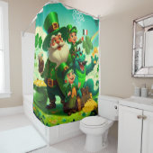 Happy Saint Patrick's Day bunt Duschvorhang (Beispiel)