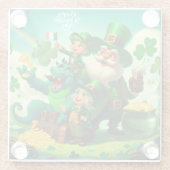 Happy Saint Patrick's Day bunt Glasuntersetzer (Rückseite)