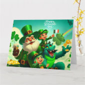 Happy Saint Patrick's Day bunt Karte (Gelbe Blume)