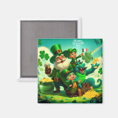Happy Saint Patrick's Day bunt Magnet (Vorderseite/Rückseite)