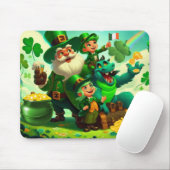 Happy Saint Patrick's Day bunt Mousepad (Mit Mouse)