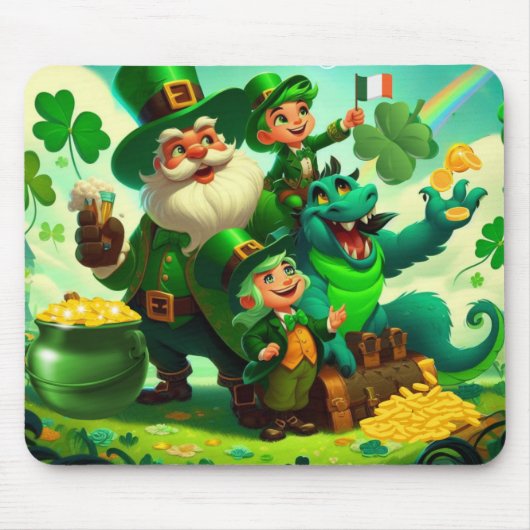 Happy Saint Patrick's Day bunt Mousepad (Vorne)