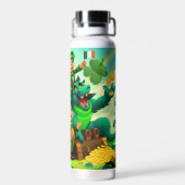 Happy Saint Patrick's Day bunt Trinkflasche (Rückseite)
