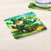 Happy Saint Patrick's Day bunt Untersetzer (angewinkelt)
