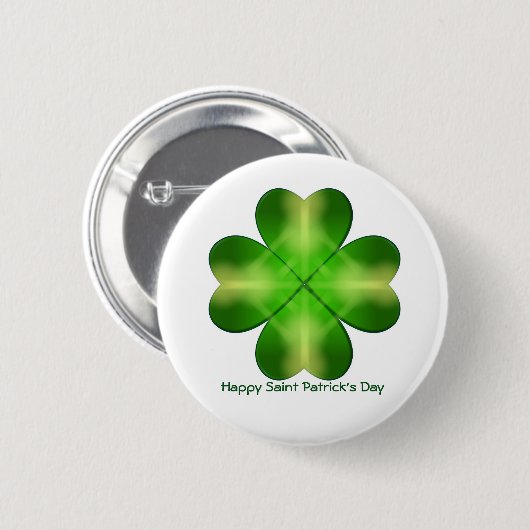 Happy Saint Patrick's Day Button (Vorne & Hinten)
