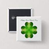 Happy Saint Patrick's Day Button (Vorne & Hinten)