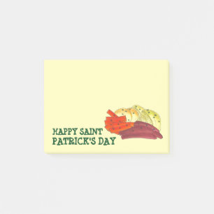 Happy Saint Patrick's Day Corned Beef und Cabbage Post-it Klebezettel