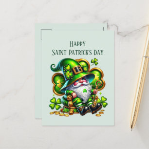 Happy Saint Patrick's Day gnome fügen Text Feiertagspostkarte