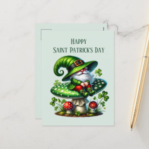 Happy Saint Patrick's Day gnome fügen Text Feiertagspostkarte