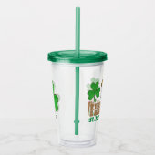Happy Saint Patrick's Day Green Kleeblatt Beer Acryltrinkbecher (Rechts)