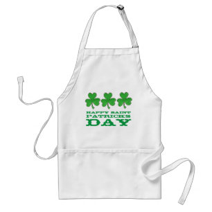 Happy Saint Patrick's Day Green Kleeblatt Clover Schürze
