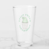 Happy Saint Patrick's Day Green Kleeblatt Cupcake Glas (Rückseite)