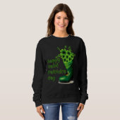 Happy Saint Patrick's Day Green Shoe Lucky Shamroc Sweatshirt (Vorne ganz)