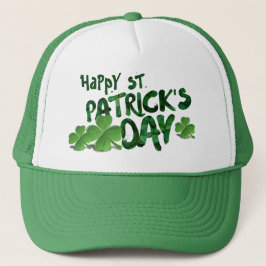 Happy Saint Patrick's Day Green Trucker Hat Truckerkappe