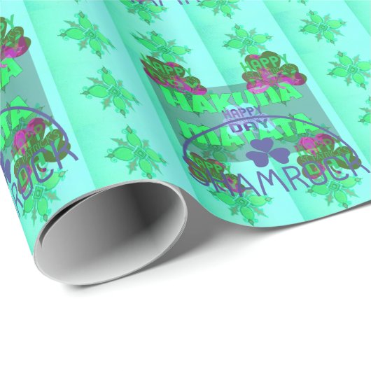 Happy Saint Patrick's Day Hakuna Matata Kunstdruck Geschenkpapier (Rolleneckpunkt)