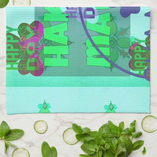 Happy Saint Patrick's Day Hakuna Matata Kunstdruck Geschirrtuch (Gefaltet)