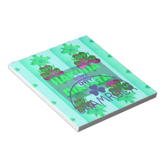 Happy Saint Patrick's Day Hakuna Matata Kunstdruck Notizblock (angewinkelt)