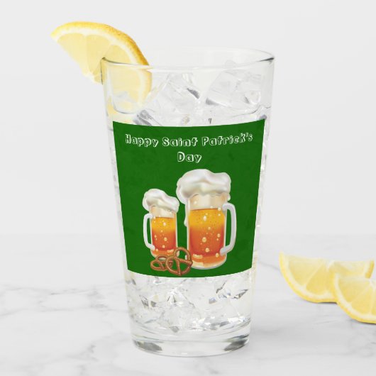 Happy Saint Patrick's Day Irish Beer Glass Glas (Vorderseite Ice)