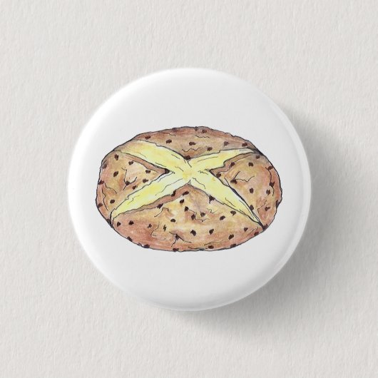 Happy Saint Patrick's Day Irish Soda Brot Loaf Button (Vorderseite)