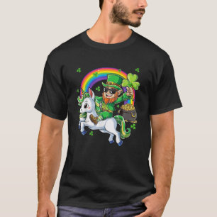 Happy Saint Patrick's Day Jester Unicorn Funny Gif T-Shirt