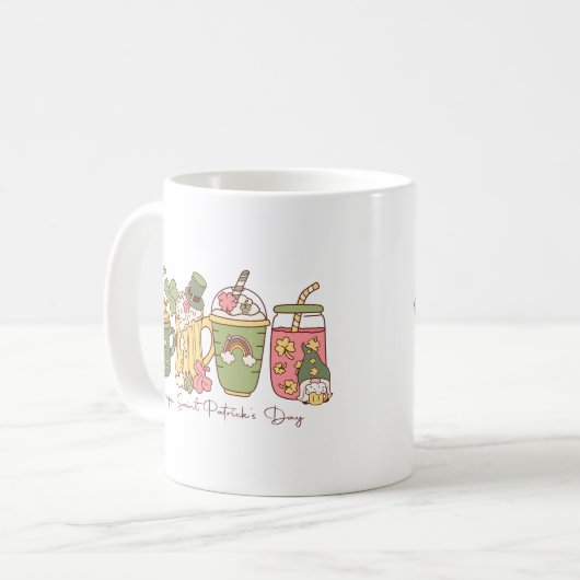 Happy Saint Patrick's Day Kaffeetasse (Vorderseite Links)