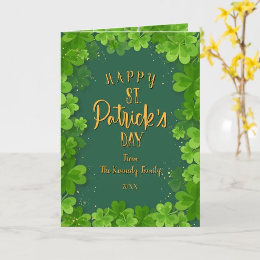 Happy Saint Patrick's Day Karte (Gelbe Blume)