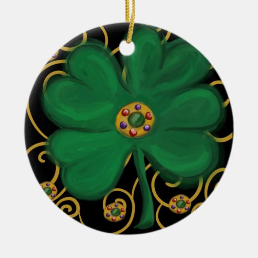 Happy Saint Patrick's Day Keramik Ornament (Vorne)