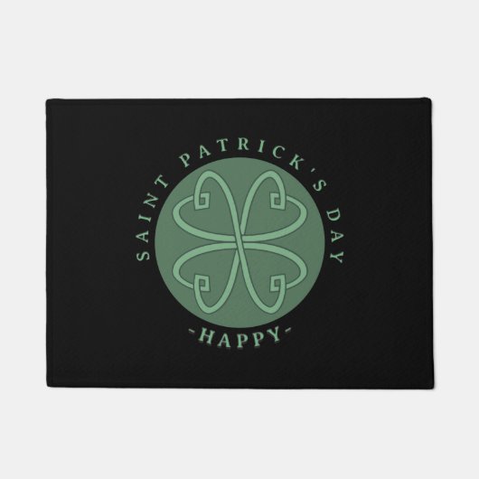 Happy Saint Patrick's Day Kleeblatt Fußmatte (Vorderseite)