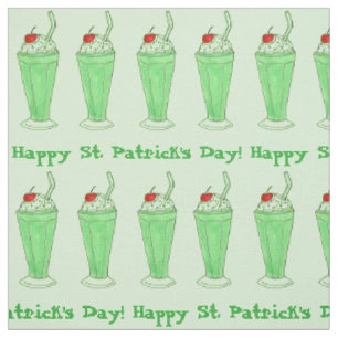 Happy Saint Patrick's Day Kleeblatt Green Shake Stoff