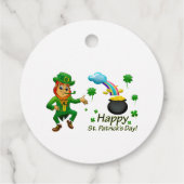 Happy Saint Patrick's Day Leprechaun Rainbow  Geschenkanhänger (Rückseite)