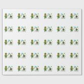 Happy Saint Patrick's Day Leprechaun Rainbow  Geschenkpapier (Flach)